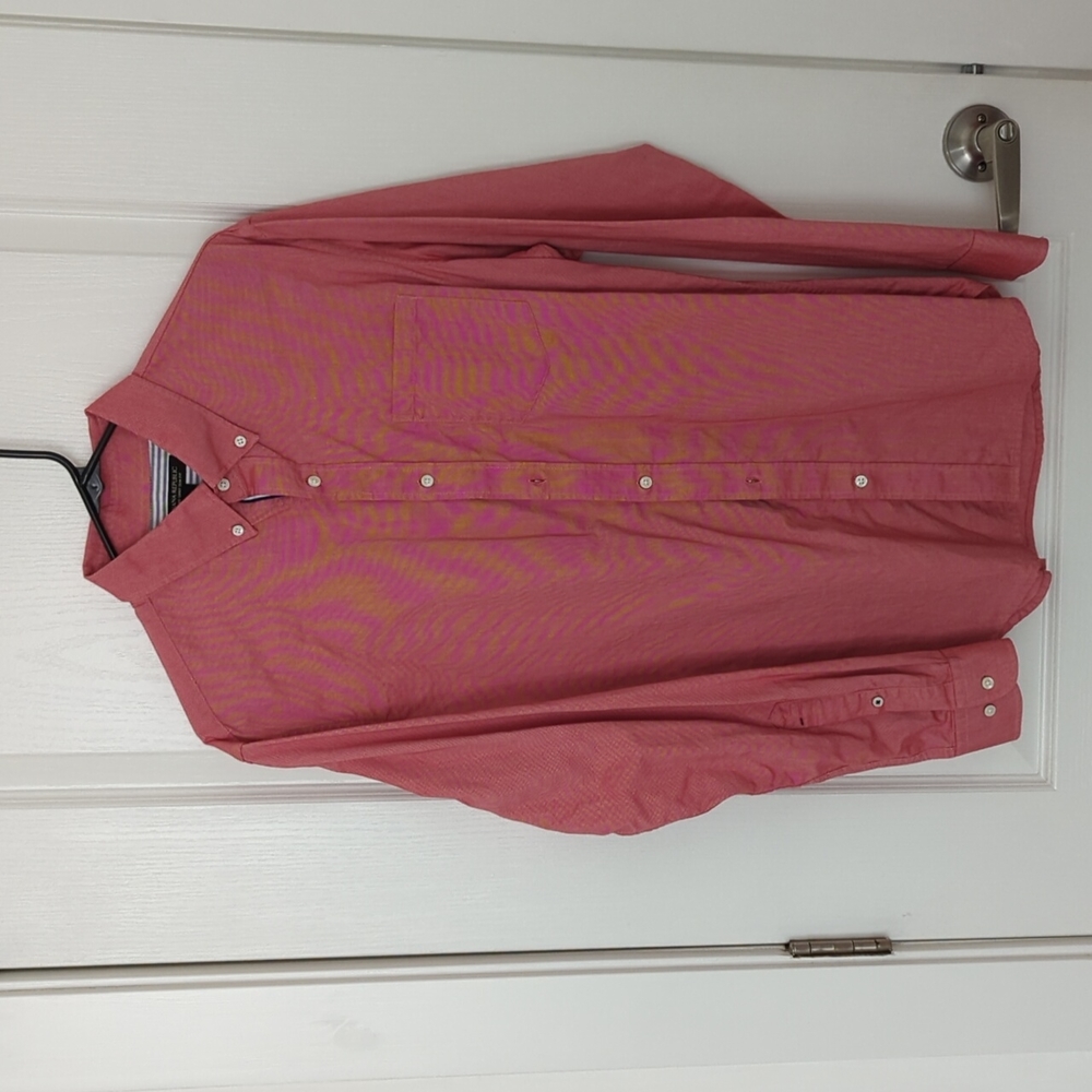 Banana Republic Red Oxford Long Sleeve Shirt